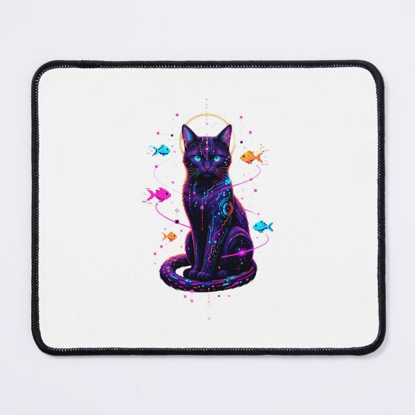 Item preview, Vaporwave Cat Neon Synthwave Retro Futuristic Artwork designed and sold by AMICO77.