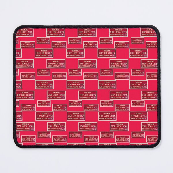Item preview, WARNING — STOP LOOK & LISTEN BEFORE CROSSING THE LINE designed and sold by stevepaint.