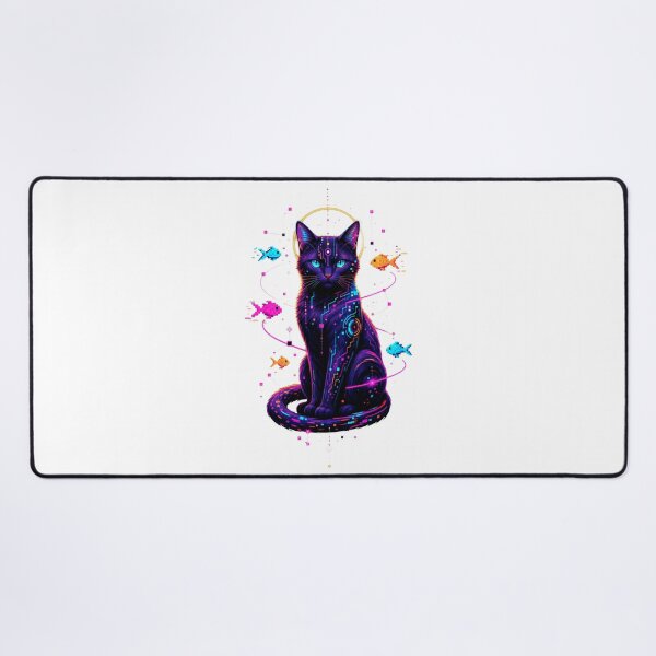 Item preview, Vaporwave Cat Neon Synthwave Retro Futuristic Artwork designed and sold by AMICO77.