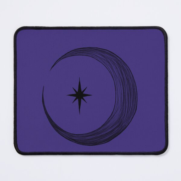 Item preview, Celestial Crescent Moon & Star | Minimal Gothic Illustration designed and sold by Marianarcezar.