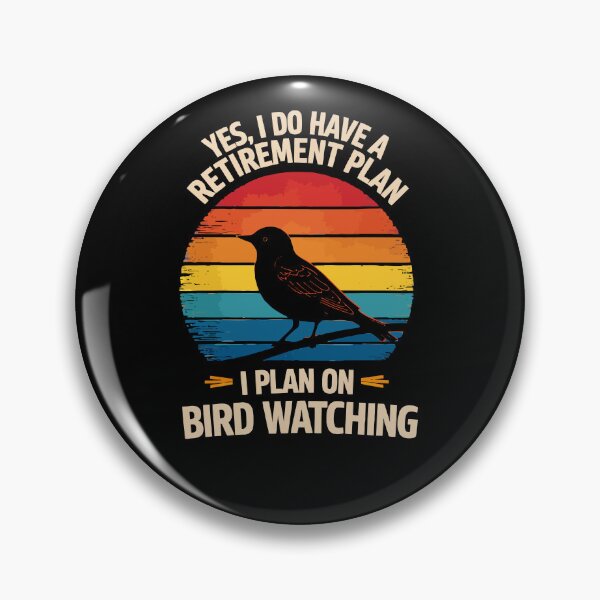 Item preview, My Retirement Plan Is Birds - Funny Bird Watching Retro Sunset Art designed and sold by BendyBeasts.