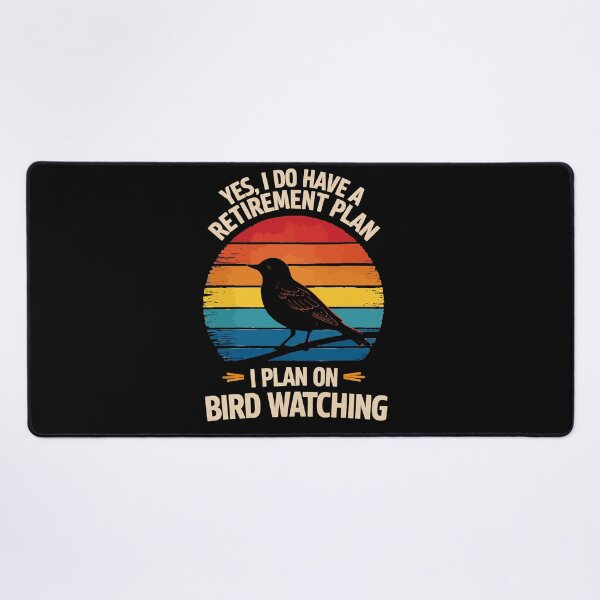 Item preview, My Retirement Plan Is Birds - Funny Bird Watching Retro Sunset Art designed and sold by BendyBeasts.