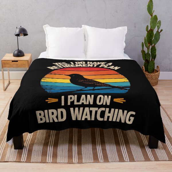 Item preview, My Retirement Plan Is Birds - Funny Bird Watching Retro Sunset Art designed and sold by BendyBeasts.