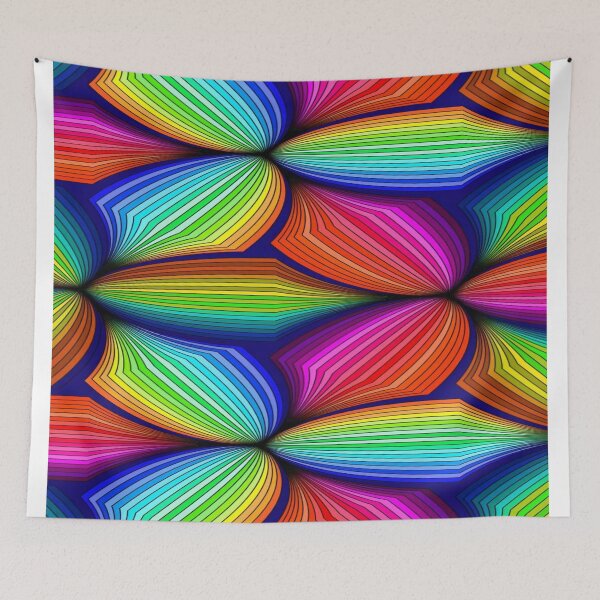Item preview, Psychedelic Rainbow Pattern - Geometric Fan Lines designed and sold by RAYBIL.