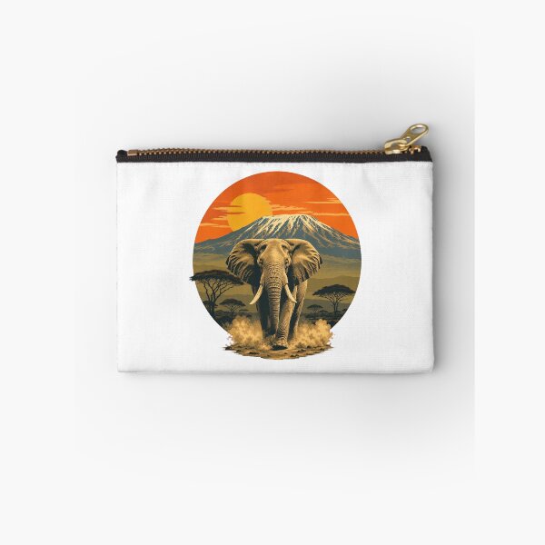 Item preview, Tanzania Elephant Vintage African Savanna Wildlife Illustration designed and sold by AMICO77.