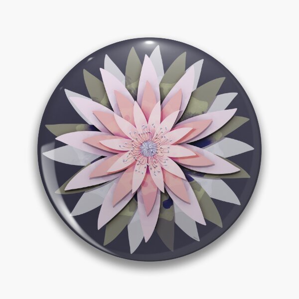 Item preview, Faux Papercut Pink Lotus Floral Mandala designed and sold by Karin Taylor.