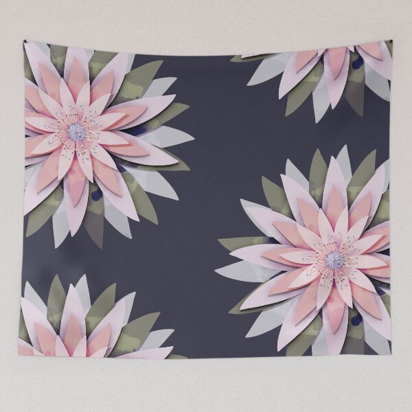 Item preview, Faux Papercut Pink Lotus Floral Mandala designed and sold by Karin Taylor.
