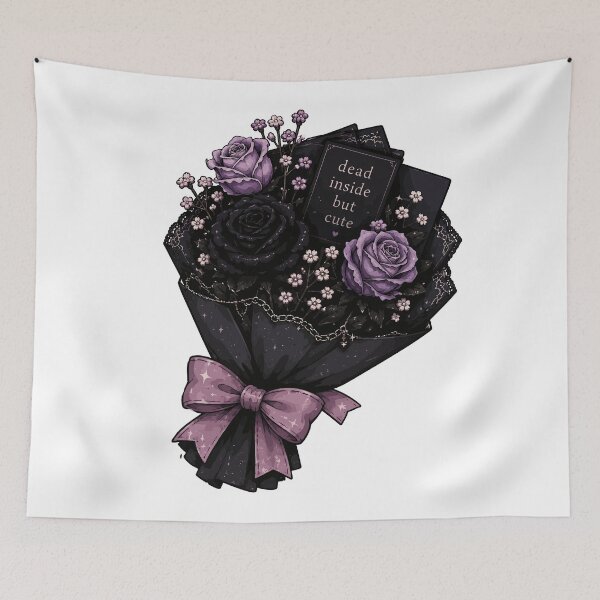 Item preview, Dead Inside But Cute | Gothic Rose Bouquet Dark Humor designed and sold by RidaSalArt.