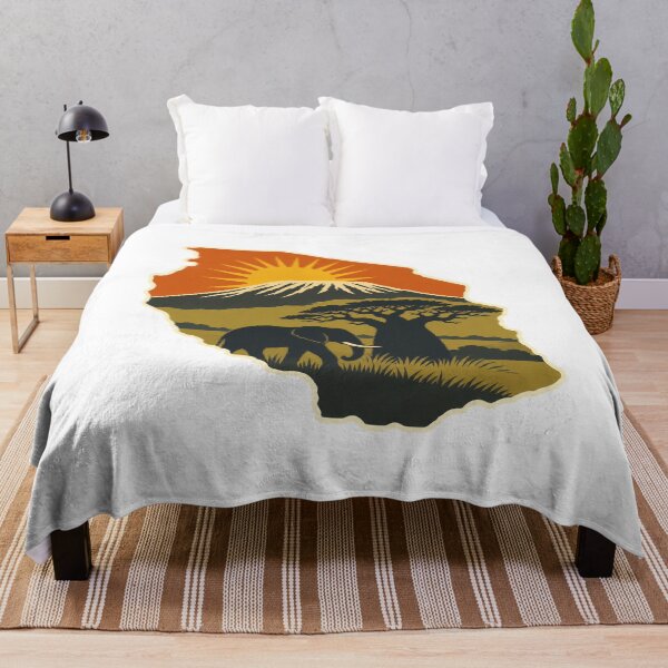 Item preview, Tanzania Elephant Vintage African Savanna Wildlife Illustration designed and sold by AMICO77.