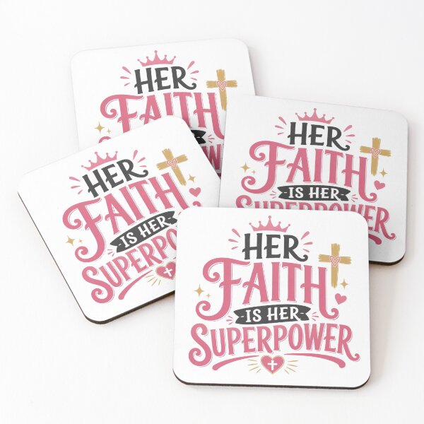 Item preview, Her Faith Is Her Superpower | Christian Women's Typography Shirt designed and sold by Illustrated Faith.