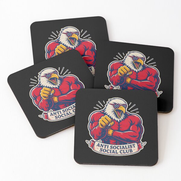 Item preview, Anti Socialist Social Club Retro Funny Political for Patriots designed and sold by Redgiant87x.