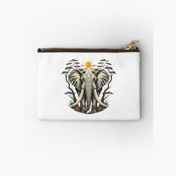 Item preview, Tanzania Elephant Vintage African Savanna Wildlife Illustration designed and sold by AMICO77.