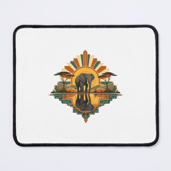 Item preview, Tanzania Elephant Vintage African Savanna Wildlife Illustration designed and sold by AMICO77.