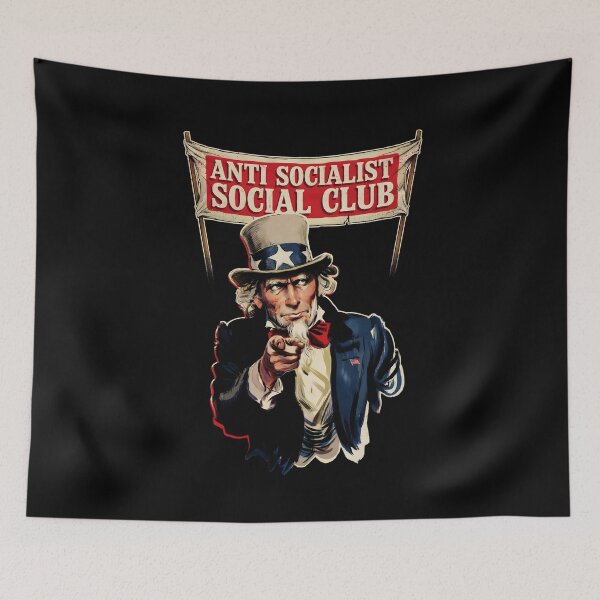 Item preview, Anti Socialist Social Club Vintage Anti Socialism Humor designed and sold by Redgiant87x.