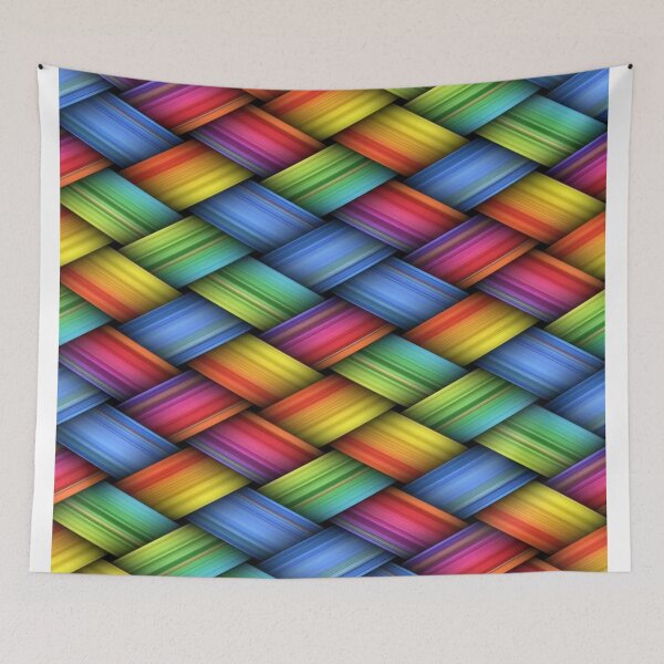 Item preview, Rainbow Weaving - Multicolored Braided Geometric Pattern designed and sold by RAYBIL.