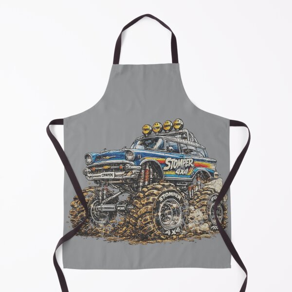 Item preview, Stomper 4X4 Monster Truck Chevy Nomad T-Shirt Retro Stripes Graphic. designed and sold by BlueLineLAX.
