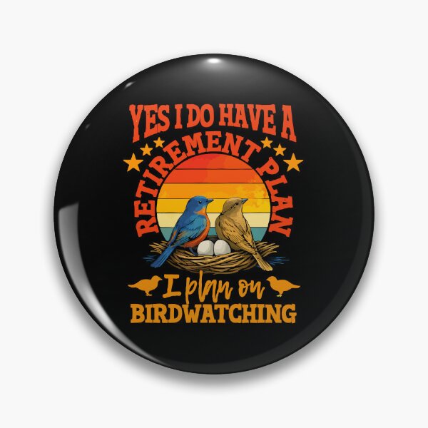 Item preview, My Retirement Plan Is Birds - Funny Bird Watching Retro Sunset Art designed and sold by BendyBeasts.