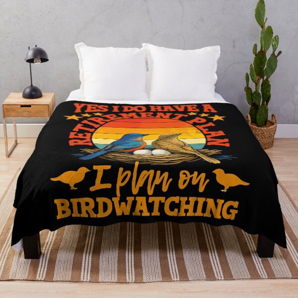 Item preview, My Retirement Plan Is Birds - Funny Bird Watching Retro Sunset Art designed and sold by BendyBeasts.