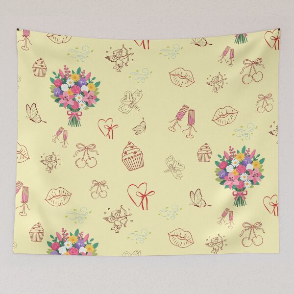 Item preview, Coquette Floral Bouquet Pattern | Romantic Valentine's Aesthetic | Cute Cottagecore Love Illustration designed and sold by TrendVaullt.