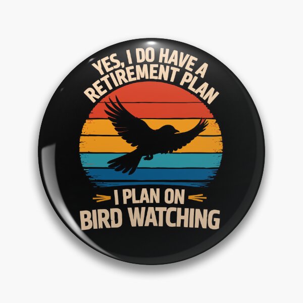 Item preview, My Retirement Plan Is Birds - Funny Bird Watching Retro Sunset Art designed and sold by BendyBeasts.