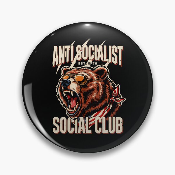 Item preview, Anti Socialist Social Club Classic Funny Political Meme  designed and sold by Redgiant87x.