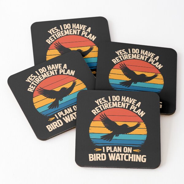 Item preview, My Retirement Plan Is Birds - Funny Bird Watching Retro Sunset Art designed and sold by BendyBeasts.
