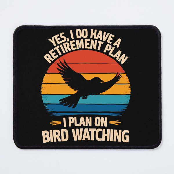 Item preview, My Retirement Plan Is Birds - Funny Bird Watching Retro Sunset Art designed and sold by BendyBeasts.