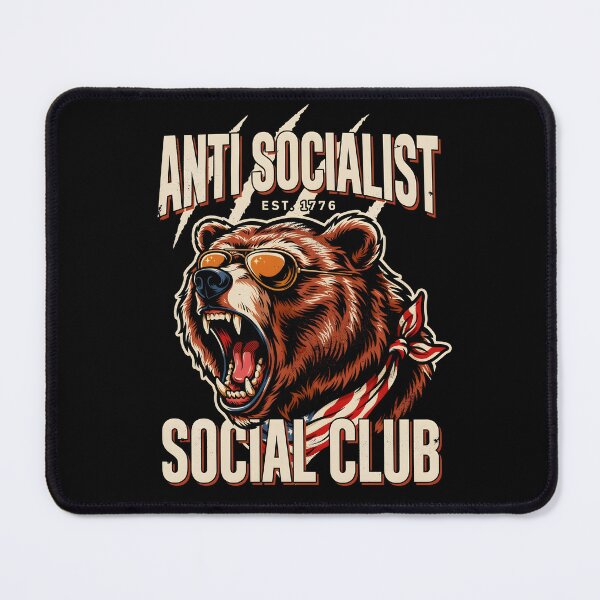 Item preview, Anti Socialist Social Club Classic Funny Political Meme  designed and sold by Redgiant87x.