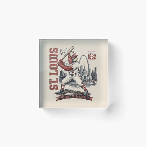 Artikelvorschau, Vintage-Baseball aus St. Louis, Retro-Baseball aus Gateway City, historische Baseball-Kunst entworfen und verkauft von GhostDawgs.