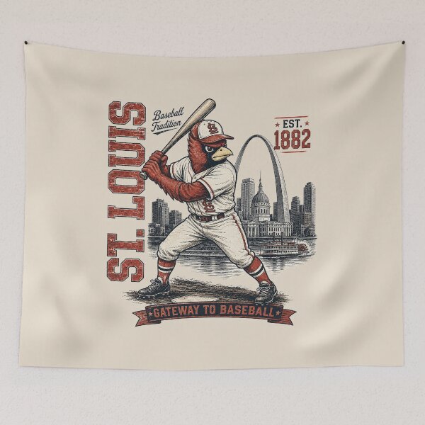 Item preview, Vintage St. Louis Baseball, Gateway City Retro Baseball, Historic Baseball Art designed and sold by GhostDawgs.
