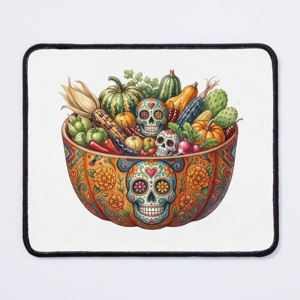 Item preview, Dia De Los Muertos Harvest Bowl Illustration designed and sold by BetweenForms.