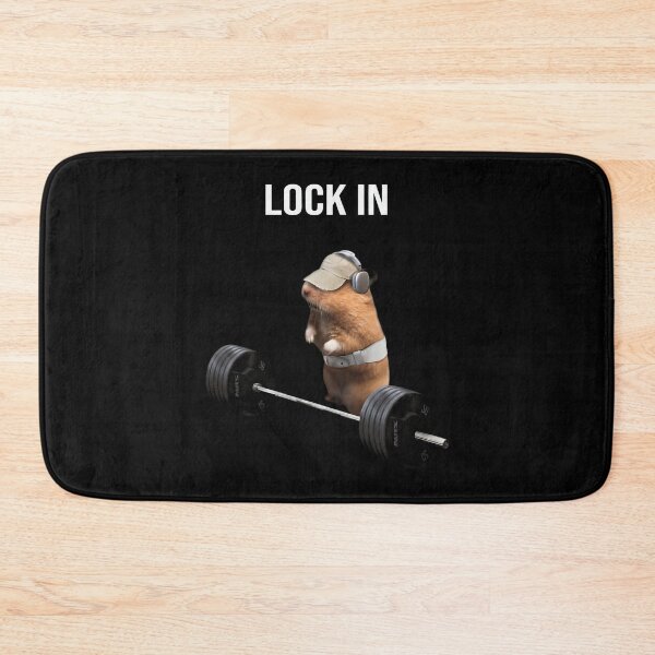Item preview, Funny Lock In Capybara Gym Lifting Weightlifting Meme [Black Shirt Only] designed and sold by Off-Road-Zone.