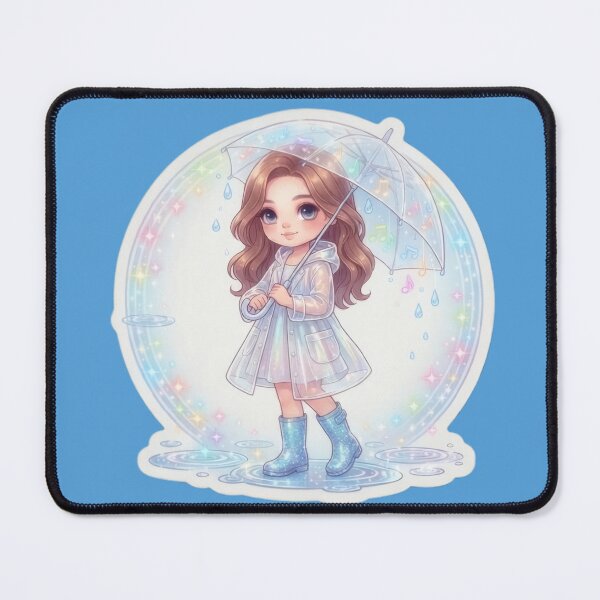 Item preview, Girl with an umbrella in the magical rain designed and sold by Azurart2.