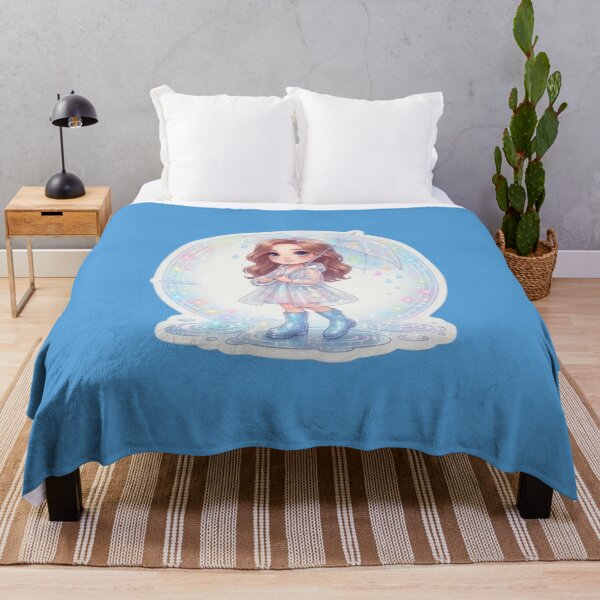 Item preview, Girl with an umbrella in the magical rain designed and sold by Azurart2.