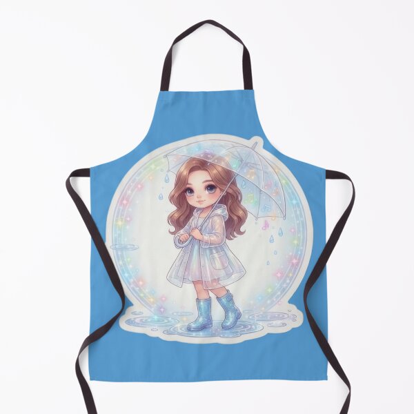 Item preview, Girl with an umbrella in the magical rain designed and sold by Azurart2.