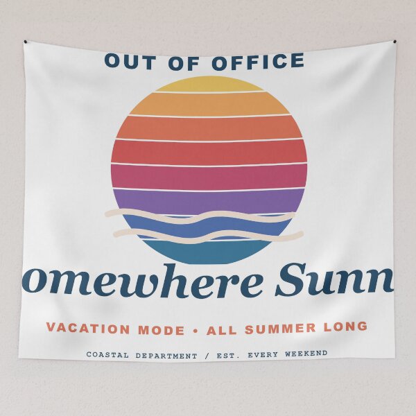 Item preview, Out of Office, Somewhere Sunny – Retro Summer Vacation T-Shirt designed and sold by WORN.THOUGHTS.