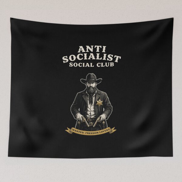 Item preview, Anti Socialist Social Club Funny Political for Freedom Lovers designed and sold by Redgiant87x.