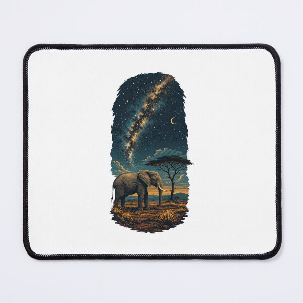 Item preview, Tanzania Elephant Vintage African Savanna Wildlife Illustration designed and sold by AMICO77.