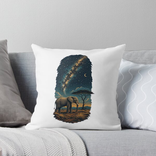 Item preview, Tanzania Elephant Vintage African Savanna Wildlife Illustration designed and sold by AMICO77.