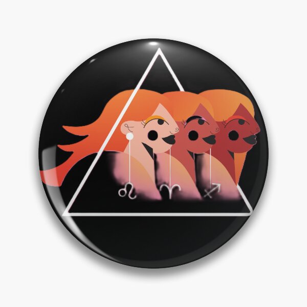 Item preview, Fire Signs Zodiac Trio – Leo Aries Sagittarius Astrology Illustration designed and sold by BuckaBaby.