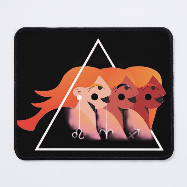 Item preview, Fire Signs Zodiac Trio – Leo Aries Sagittarius Astrology Illustration designed and sold by BuckaBaby.