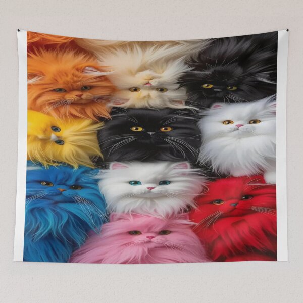 Item preview, Multicolored Persian Cats - Rainbow Fluffy Cat Collection designed and sold by RAYBIL.