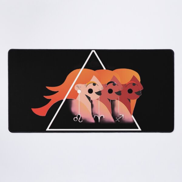 Item preview, Fire Signs Zodiac Trio – Leo Aries Sagittarius Astrology Illustration designed and sold by BuckaBaby.