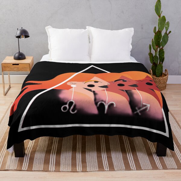 Item preview, Fire Signs Zodiac Trio – Leo Aries Sagittarius Astrology Illustration designed and sold by BuckaBaby.