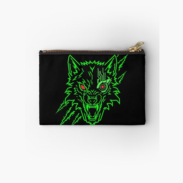 Item preview, Neon Green Cyber Wolf Cyborg Head | Futuristic Sci-Fi Robot Wolf Cyberpunk Art designed and sold by Neon_Ronin.