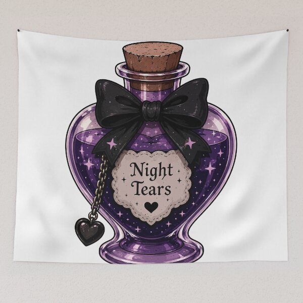 Item preview, Night Tears Potion Bottle | Gothic Witchcore Magic  designed and sold by RidaSalArt.