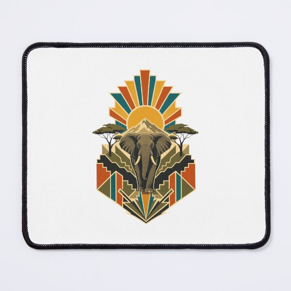 Item preview, Tanzania Elephant Vintage African Savanna Wildlife Illustration designed and sold by AMICO77.