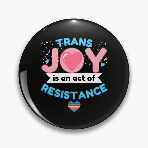 Item preview, Trans Joy Is An Act Of Resistance Sticker Trans Pride Gift LGBTQ Art designed and sold by SapphosWeave.