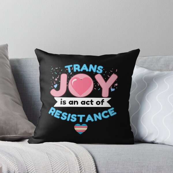 Item preview, Trans Joy Is An Act Of Resistance Sticker Trans Pride Gift LGBTQ Art designed and sold by SapphosWeave.
