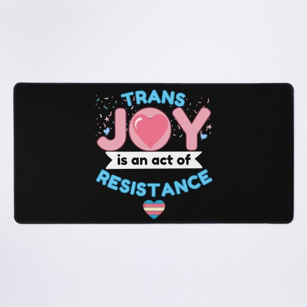 Item preview, Trans Joy Is An Act Of Resistance Sticker Trans Pride Gift LGBTQ Art designed and sold by SapphosWeave.